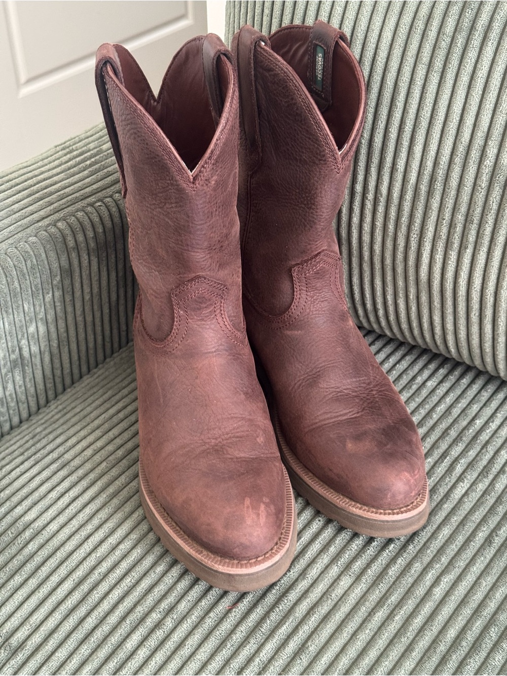 Tecovas Soil Rugged Roper Brown Leather Boots